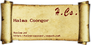 Halma Csongor névjegykártya