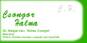 csongor halma business card